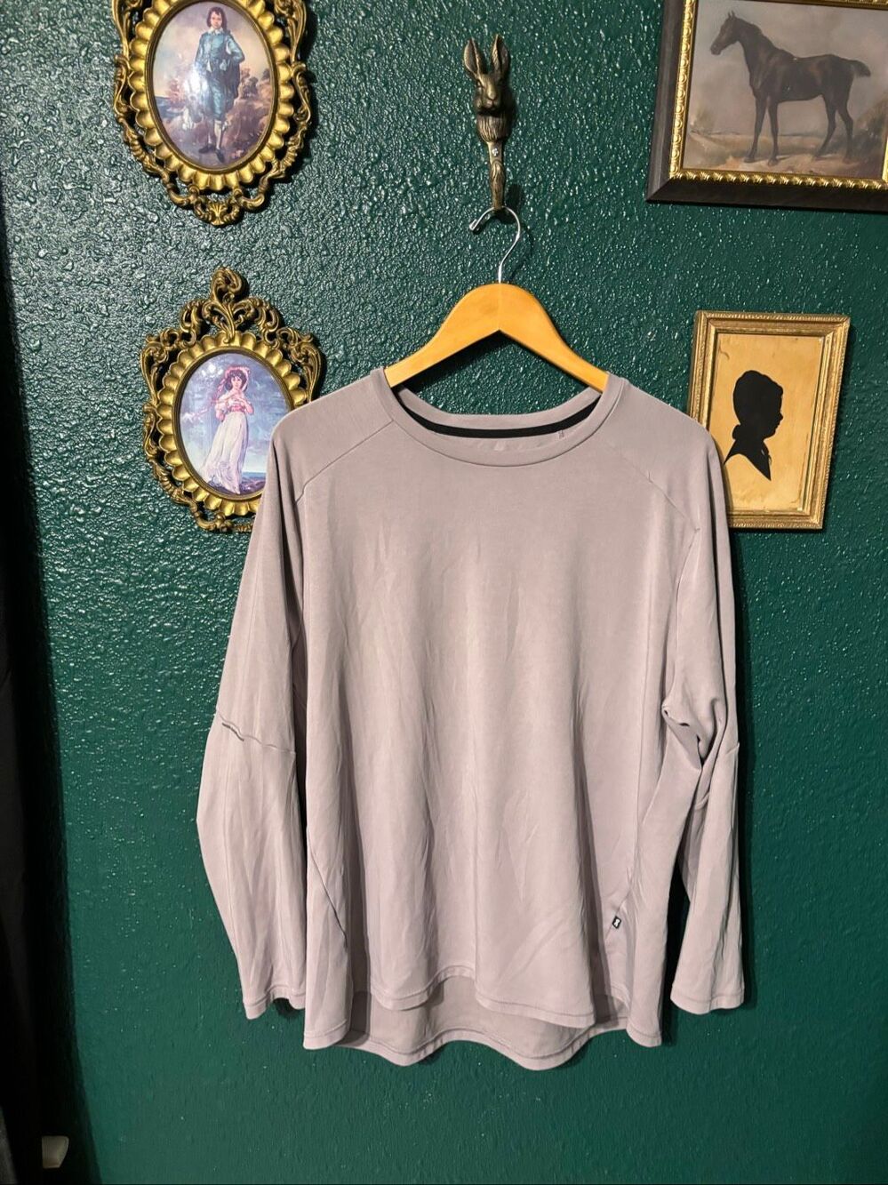 On Running Mens Focus-T Long Sleeve Training Shirt Purple Gray Size XL